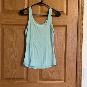 Blue workout tank top
